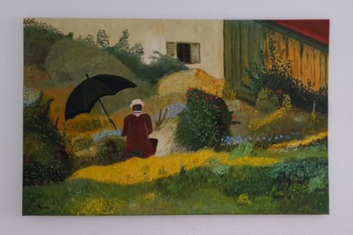 Impressionistisch-Mann-mit-Schirm