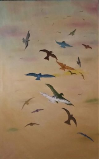 Gemälde-Die-Vögel