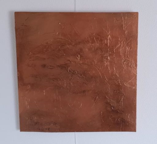 Abstraktes-Gemälde-Gold-Bronze-40x40