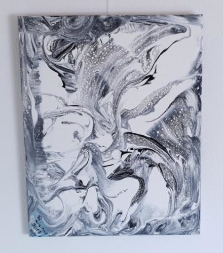 abstraktes-Gemälde-Black-n-White-50x40