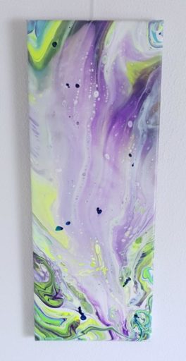 Abstraktes-Gemälde-Neongelb-Lila-50x20